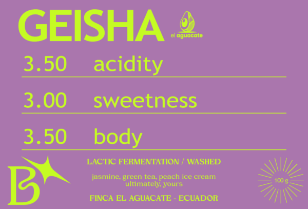 LACTIC WASHED GEISHA from FINCA EL AGUACATE