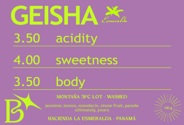 WASHED GEISHA MONTAÑA 3FC from HACIENDA LA ESMERALDA